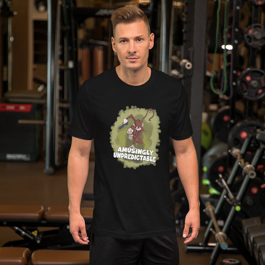 Monkey with a Gun Short-Sleeve Unisex T-Shirt Danger Bear Industries Black XS