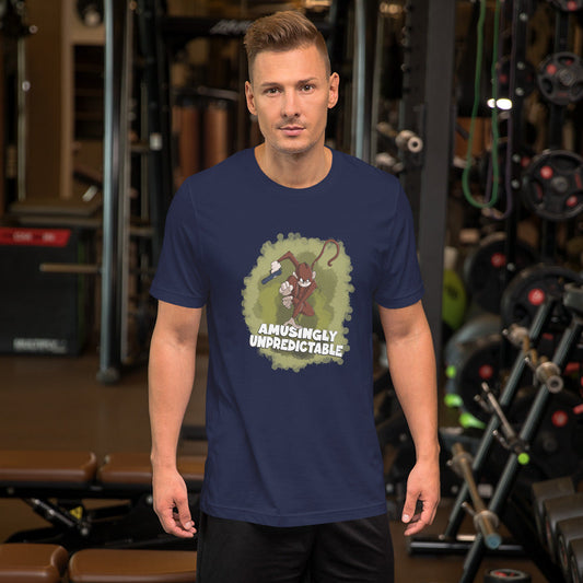 Monkey with a Gun Short-Sleeve Unisex T-Shirt Danger Bear Industries Navy XS