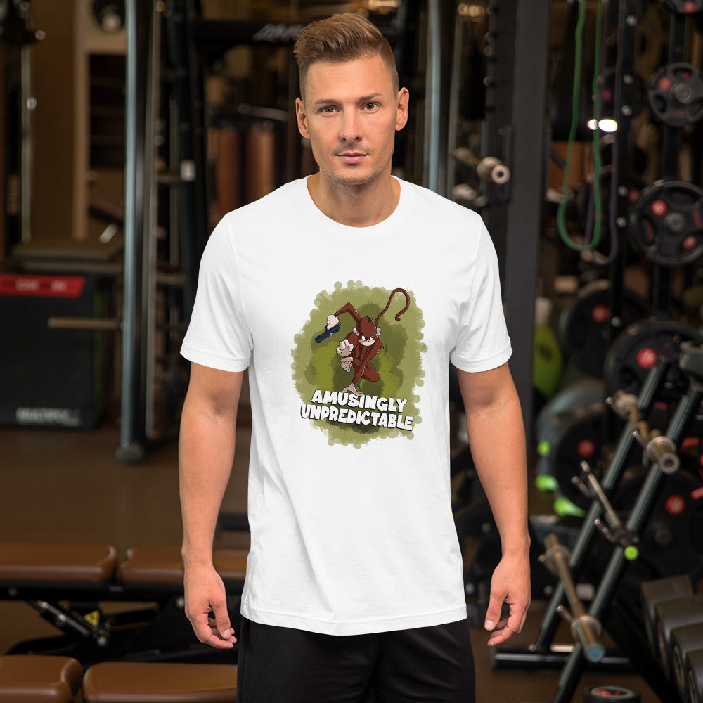 Monkey with a Gun Short-Sleeve Unisex T-Shirt Danger Bear Industries White XS