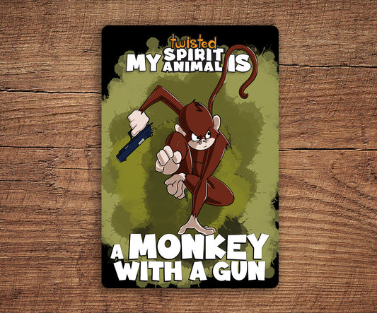 Monkey with a Gun sticker pack DangerBearIndustries