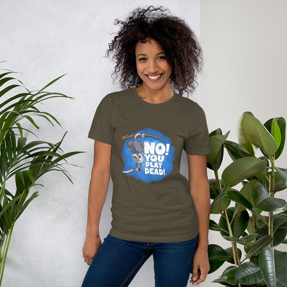 Opossum with a Flair for the Dramatic Unisex t-shirt Danger Bear Industries Army S