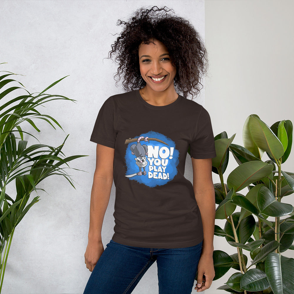 Opossum with a Flair for the Dramatic Unisex t-shirt Danger Bear Industries Brown S