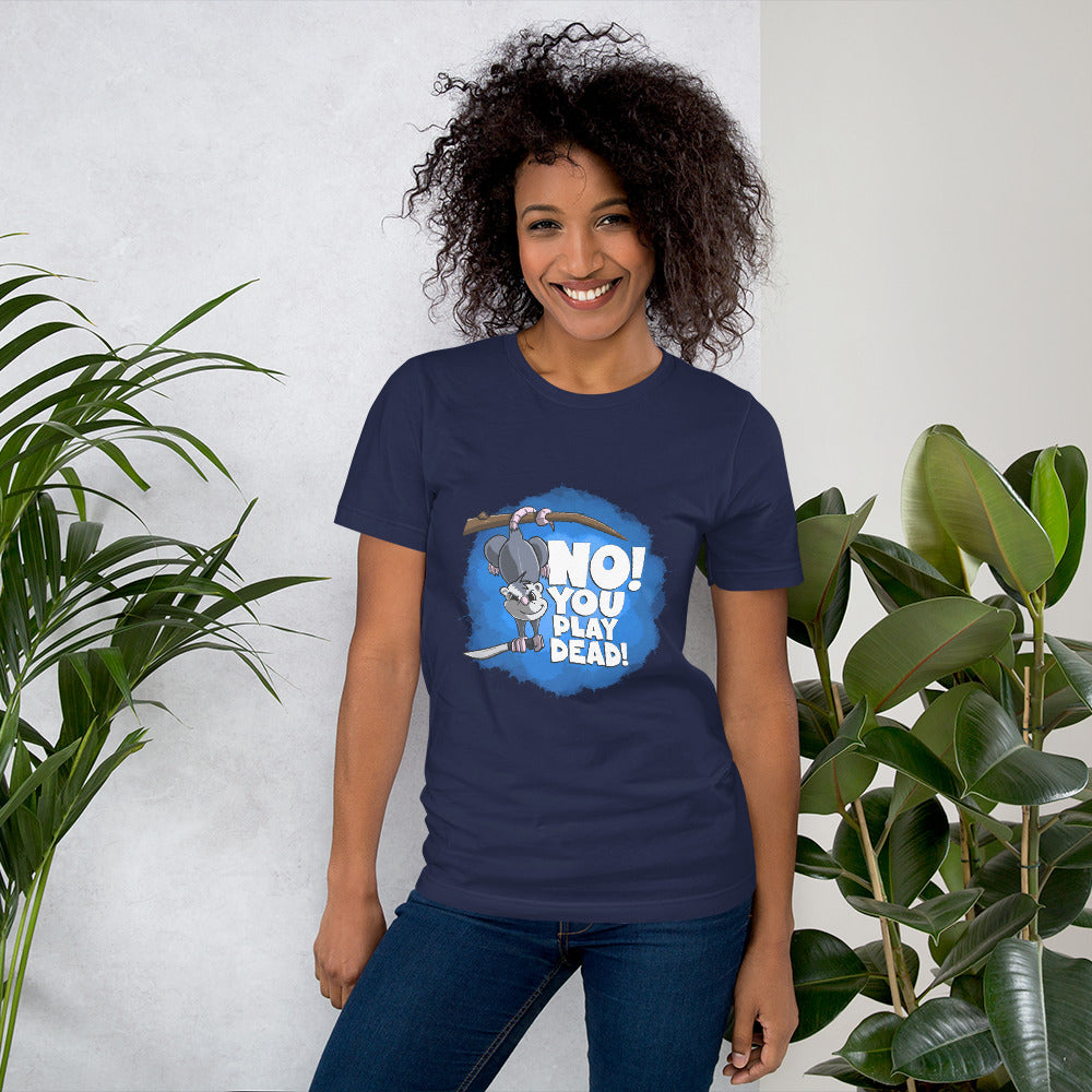 Opossum with a Flair for the Dramatic Unisex t-shirt Danger Bear Industries Navy XS