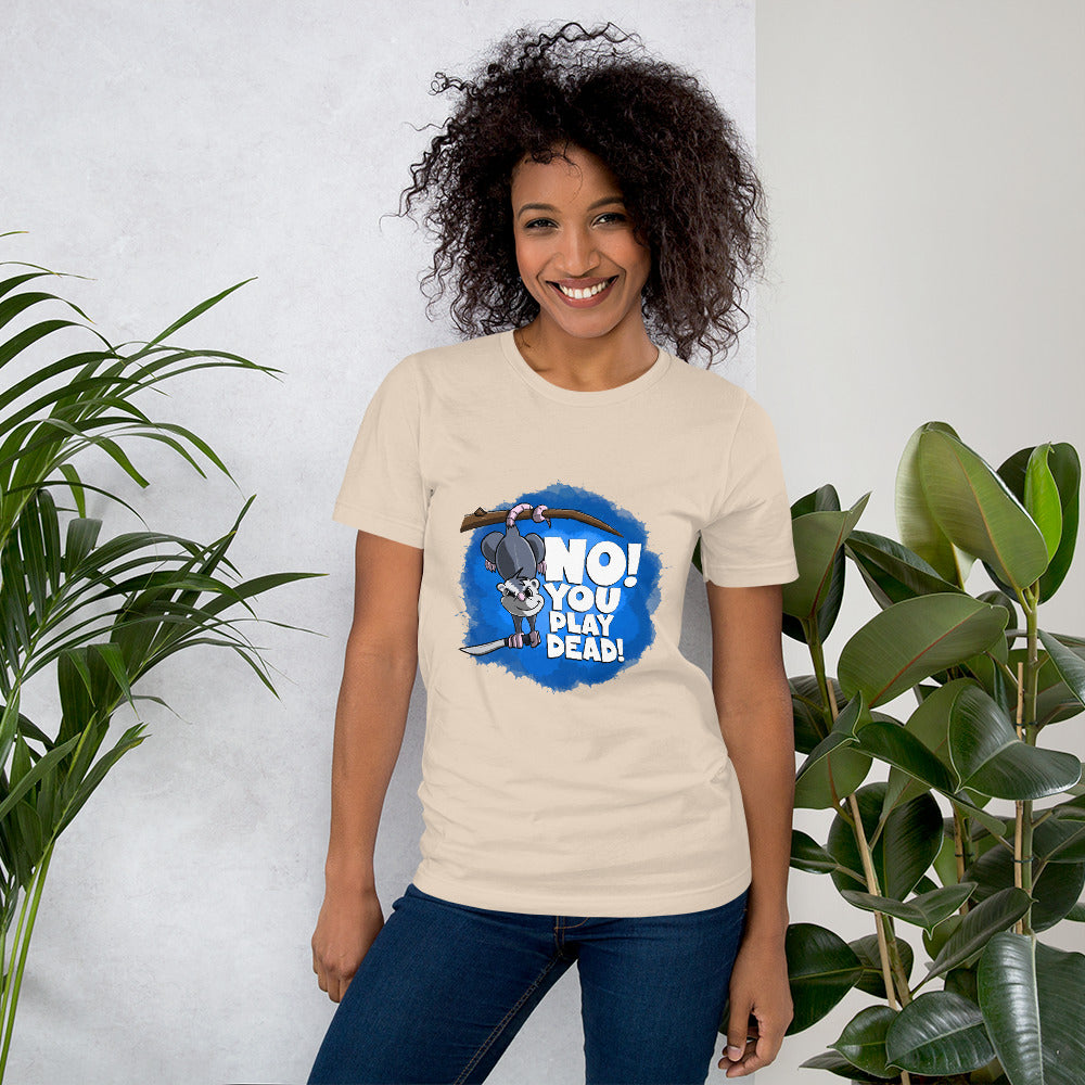 Opossum with a Flair for the Dramatic Unisex t-shirt Danger Bear Industries Soft Cream XS