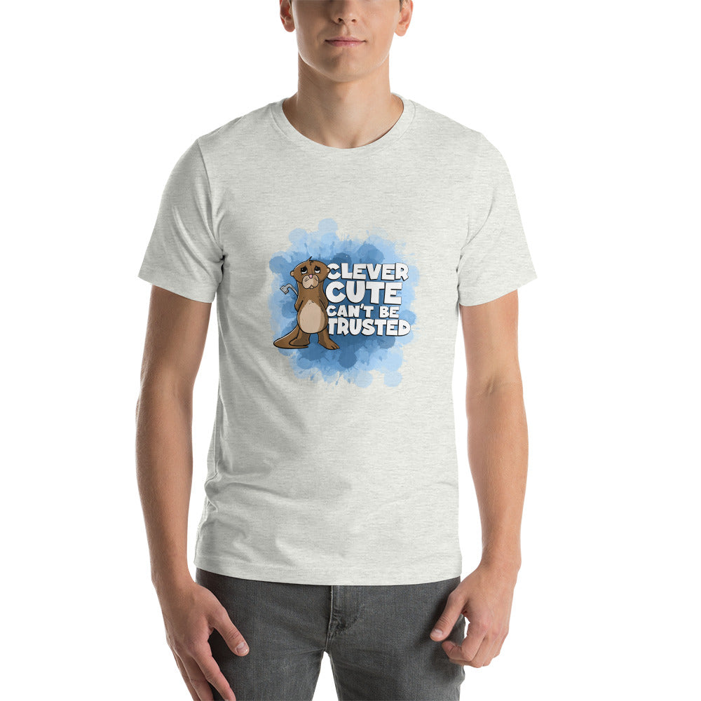 Otter with a Tire Iron Short-Sleeve Unisex T-Shirt Danger Bear Industries Ash S
