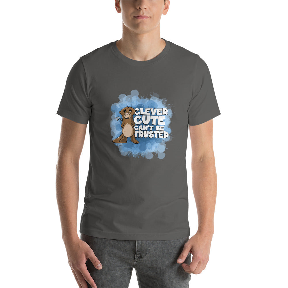 Otter with a Tire Iron Short-Sleeve Unisex T-Shirt Danger Bear Industries Asphalt S