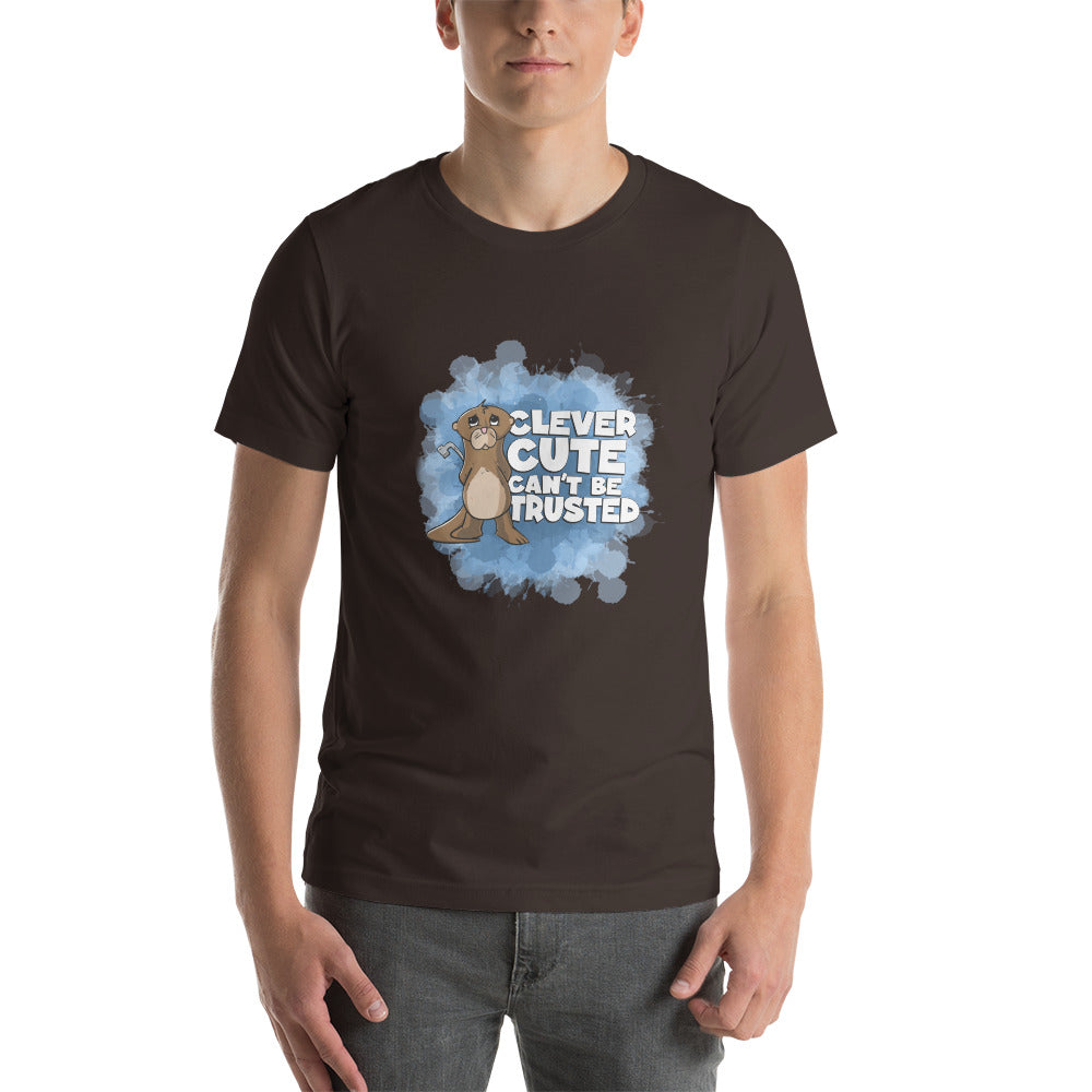Otter with a Tire Iron Short-Sleeve Unisex T-Shirt Danger Bear Industries Brown S