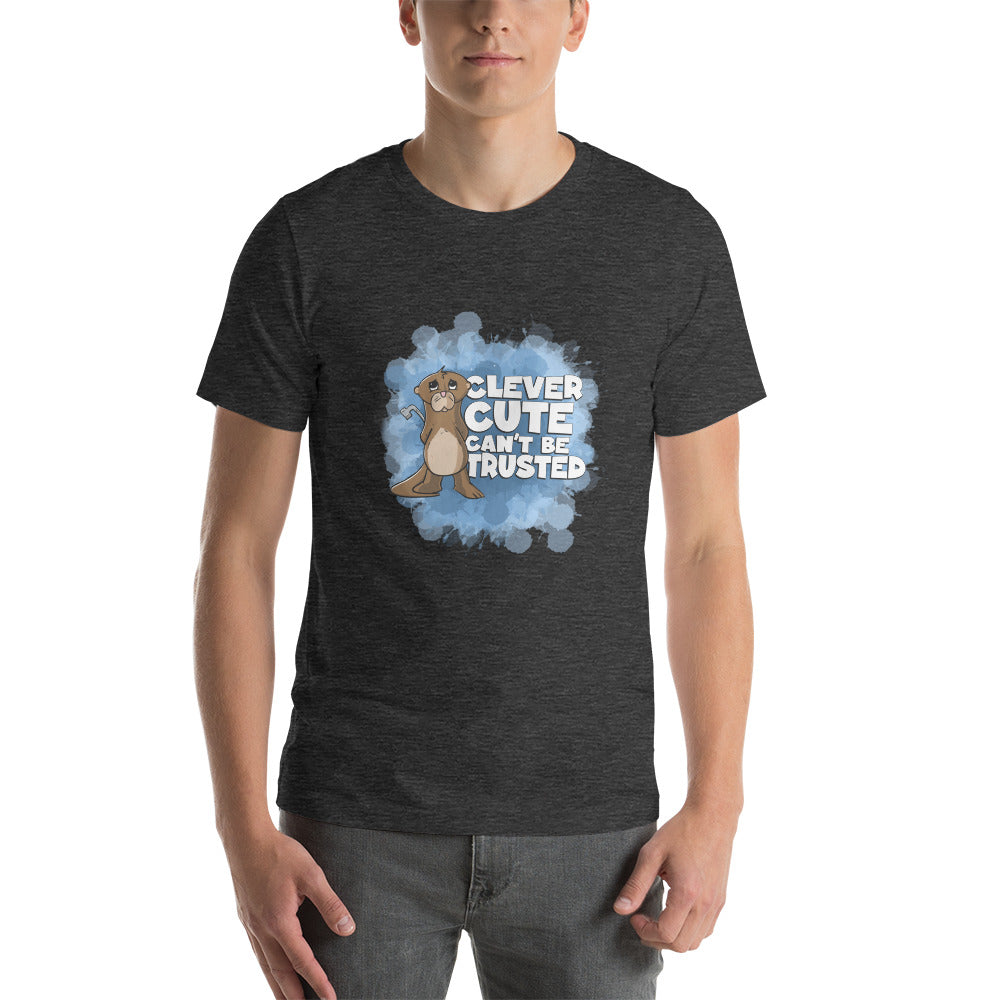 Otter with a Tire Iron Short-Sleeve Unisex T-Shirt Danger Bear Industries Dark Grey Heather XS