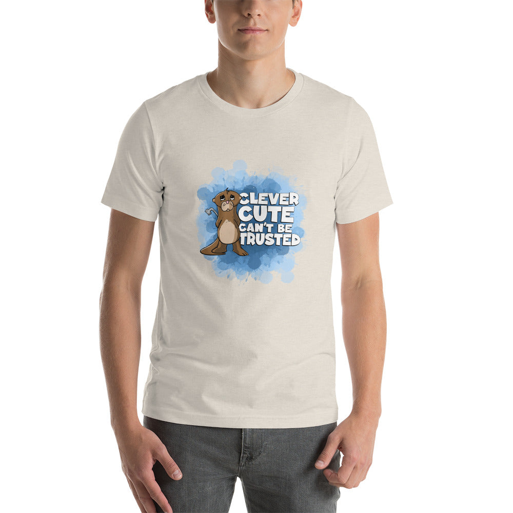 Otter with a Tire Iron Short-Sleeve Unisex T-Shirt Danger Bear Industries Heather Dust S