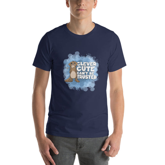 Otter with a Tire Iron Short-Sleeve Unisex T-Shirt Danger Bear Industries Navy XS