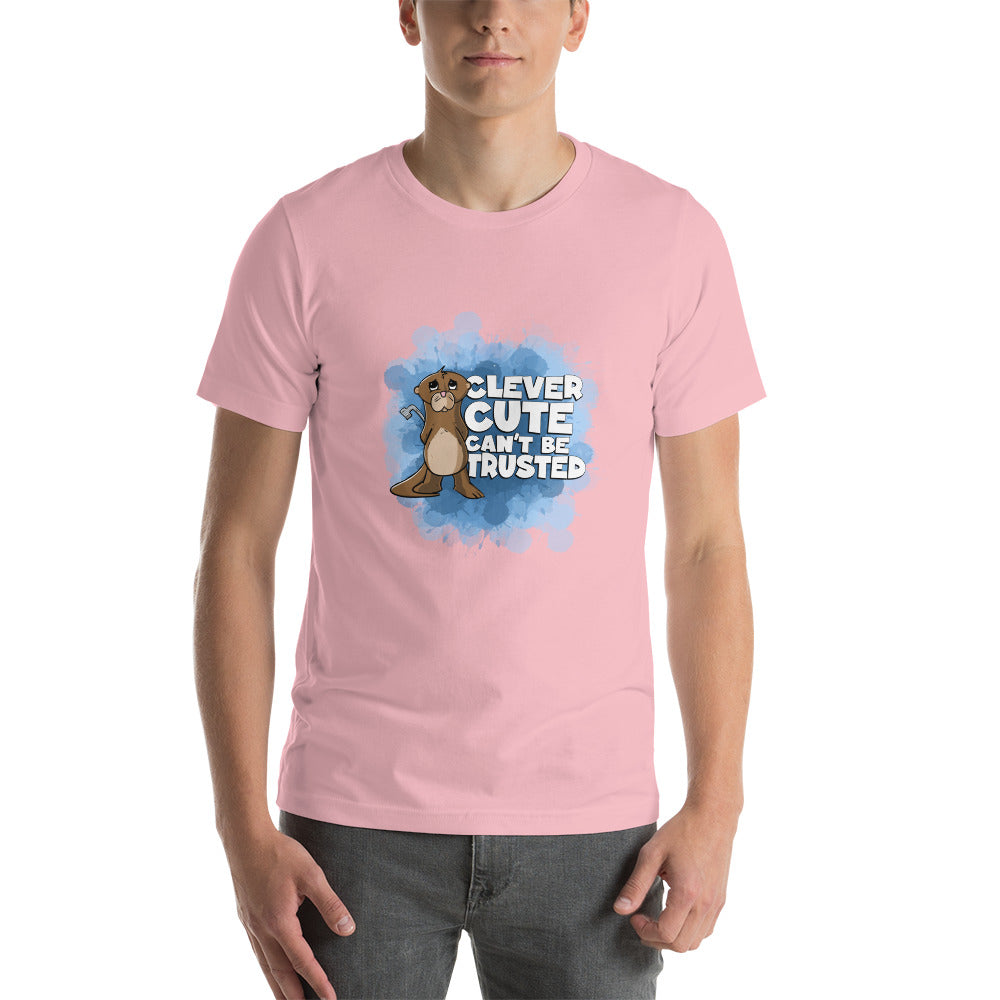 Otter with a Tire Iron Short-Sleeve Unisex T-Shirt Danger Bear Industries Pink S