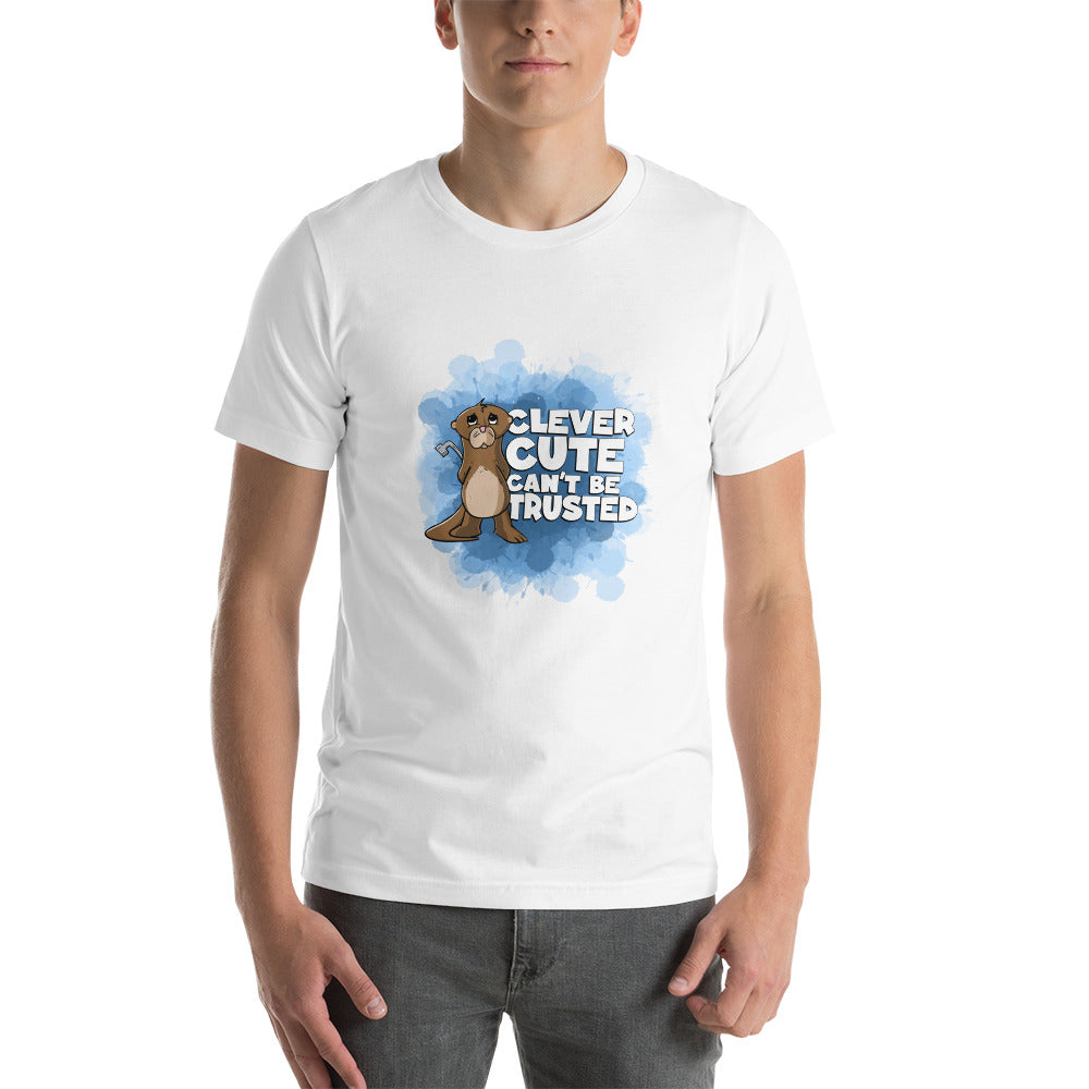 Otter with a Tire Iron Short-Sleeve Unisex T-Shirt Danger Bear Industries White XS
