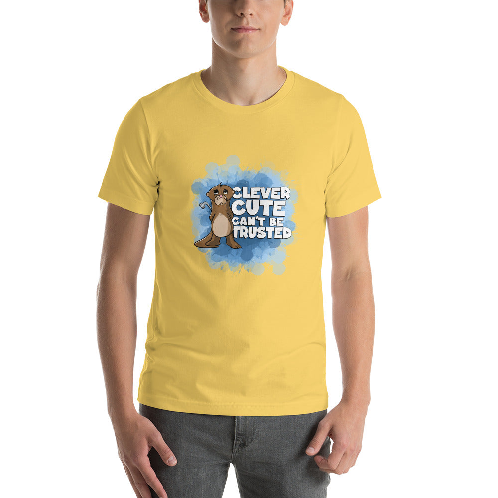 Otter with a Tire Iron Short-Sleeve Unisex T-Shirt Danger Bear Industries Yellow S