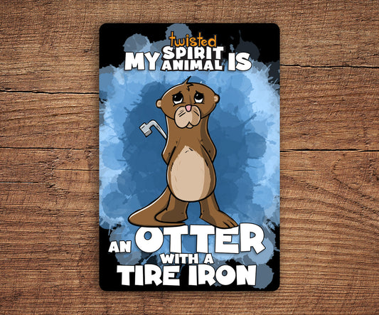 Otter with a Tire Iron sticker pack DangerBearIndustries