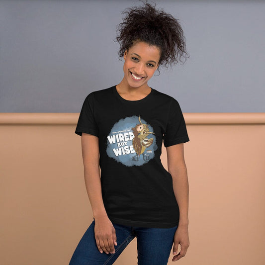 Over-Caffeinated Owl Short-Sleeve Unisex T-Shirt Danger Bear Industries Black XS