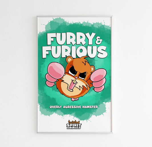 Overly Aggressive Hamster 11x17 Print DangerBearIndustries