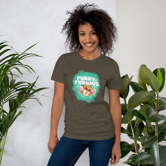 Overly Aggressive Hamster Short-sleeve unisex t-shirt Danger Bear Industries Army S