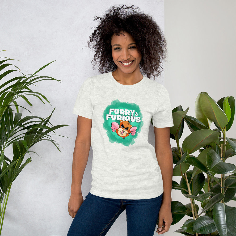 Overly Aggressive Hamster Short-sleeve unisex t-shirt Danger Bear Industries Ash S