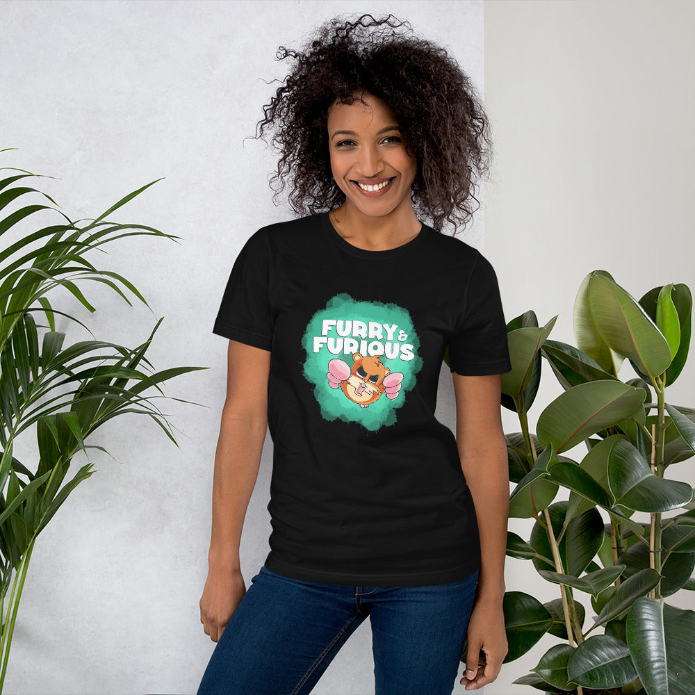 Overly Aggressive Hamster Short-sleeve unisex t-shirt Danger Bear Industries Black XS