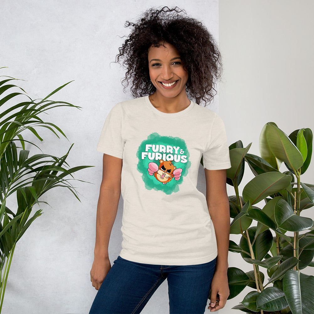 Overly Aggressive Hamster Short-sleeve unisex t-shirt Danger Bear Industries Heather Dust S
