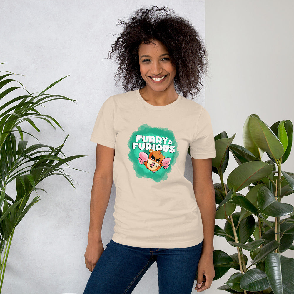 Overly Aggressive Hamster Short-sleeve unisex t-shirt Danger Bear Industries Soft Cream XS