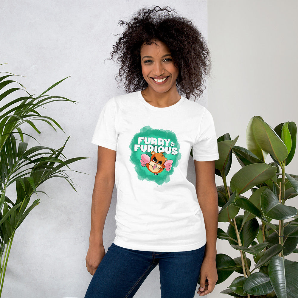 Overly Aggressive Hamster Short-sleeve unisex t-shirt Danger Bear Industries White XS