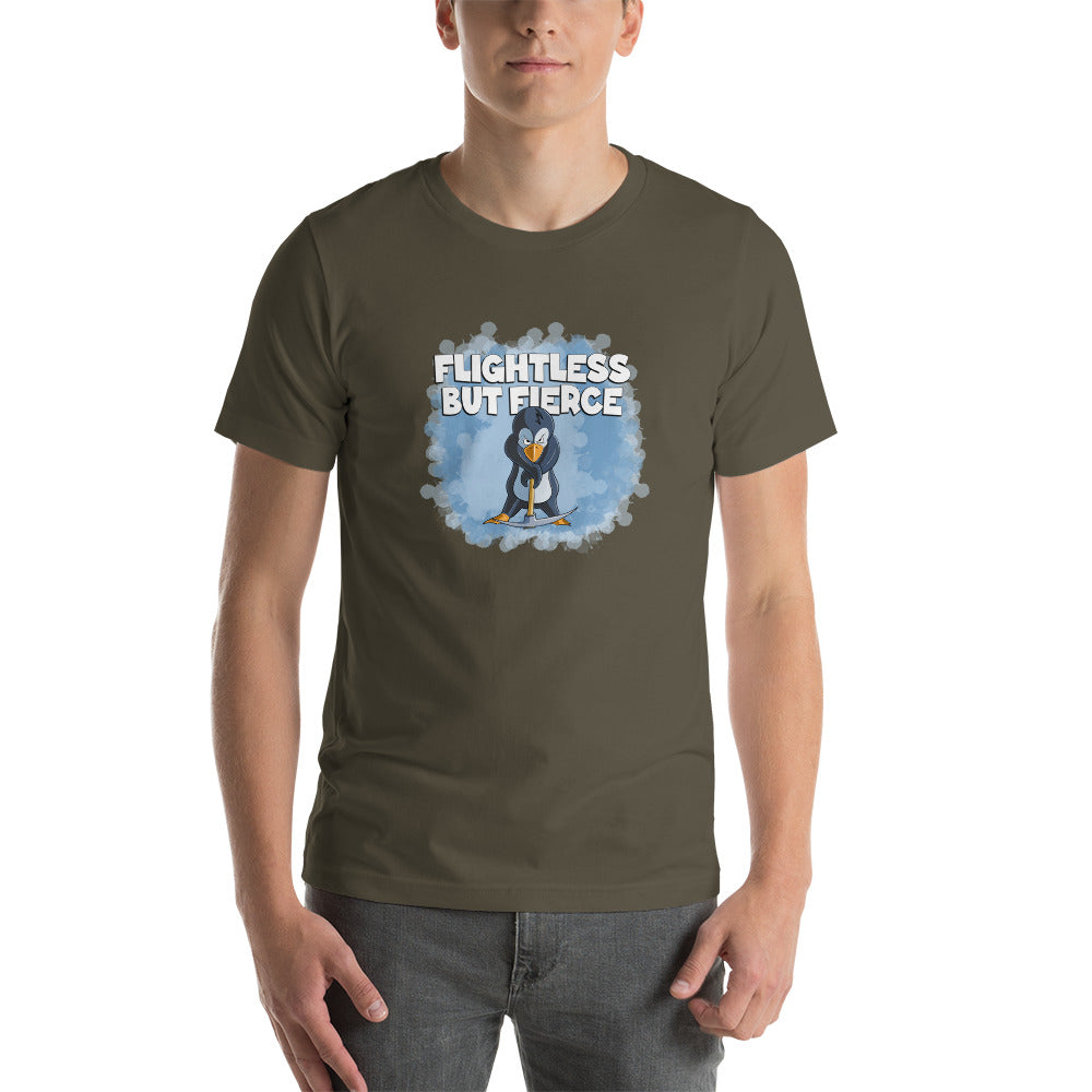 Penguin with a Pick Axe Short-Sleeve Unisex T-Shirt Danger Bear Industries Army S