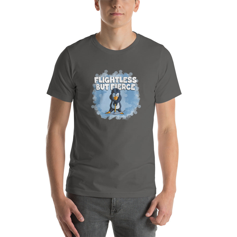 Penguin with a Pick Axe Short-Sleeve Unisex T-Shirt Danger Bear Industries Asphalt S