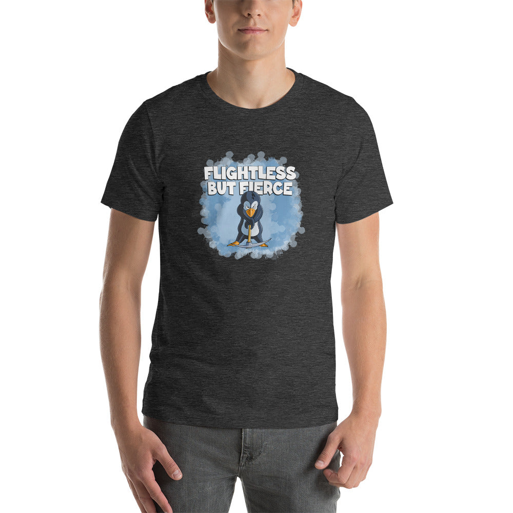 Penguin with a Pick Axe Short-Sleeve Unisex T-Shirt Danger Bear Industries Dark Grey Heather XS