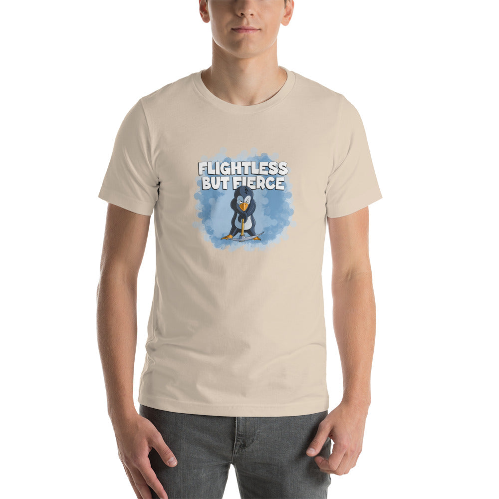 Penguin with a Pick Axe Short-Sleeve Unisex T-Shirt Danger Bear Industries Soft Cream XS