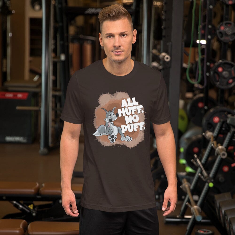Perpetually Exhausted Wolf Unisex t-shirt Danger Bear Industries Brown S