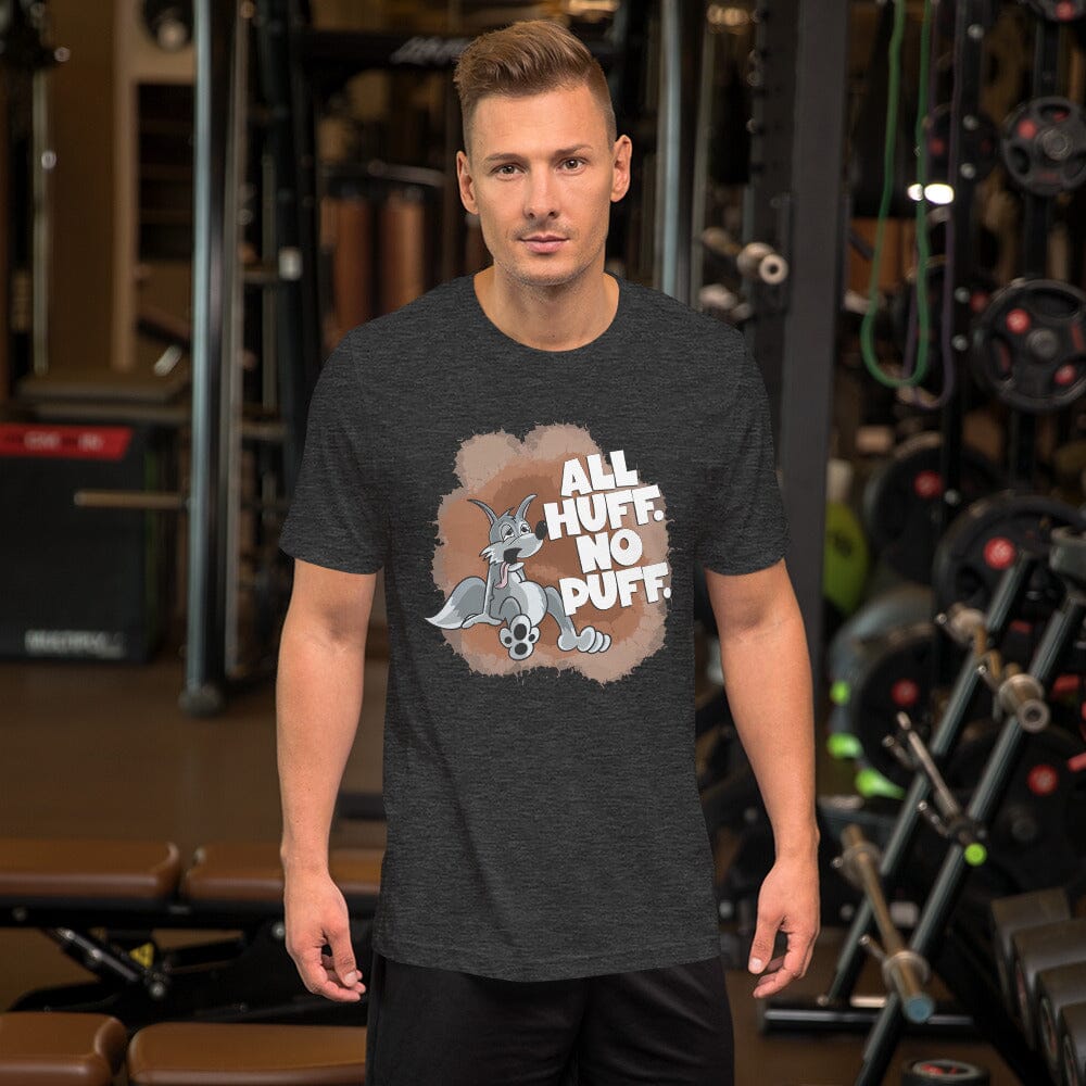 Perpetually Exhausted Wolf Unisex t-shirt Danger Bear Industries Dark Grey Heather XS