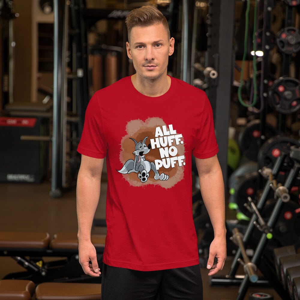 Perpetually Exhausted Wolf Unisex t-shirt Danger Bear Industries Red XS