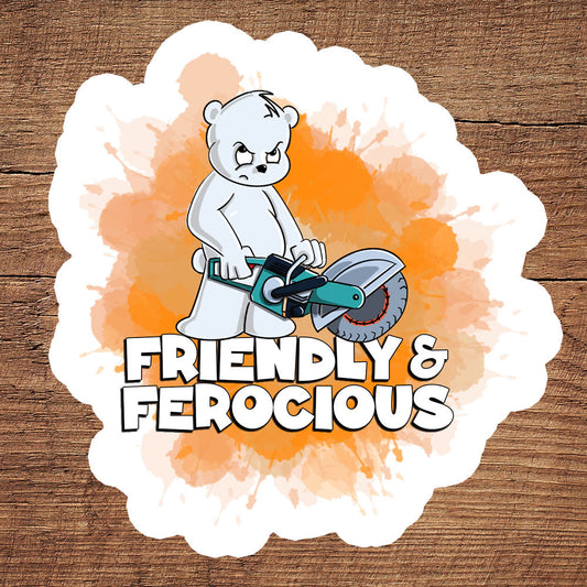 Polar Bear with a Power Cutter sticker pack DangerBearIndustries