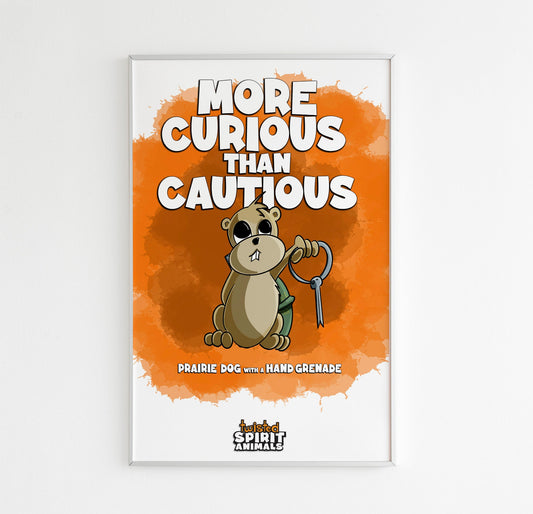 Prairie Dog with a Hand Grenade 11x17 Print DangerBearIndustries