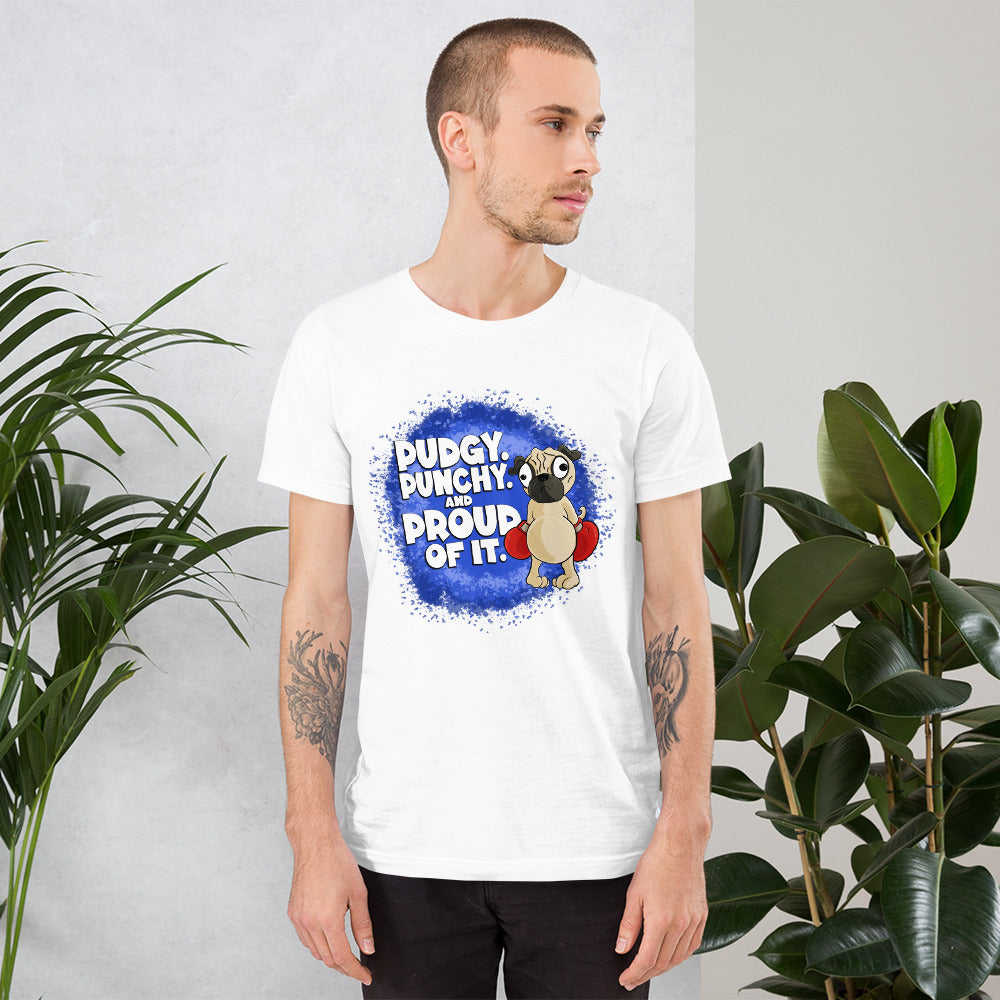 Pugilistic Pug Short-Sleeve Unisex T-Shirt Danger Bear Industries White XS