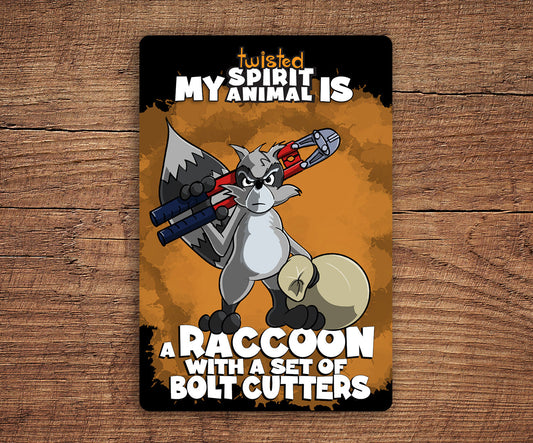 Raccoon with a Set of Bolt Cutters sticker pack DangerBearIndustries
