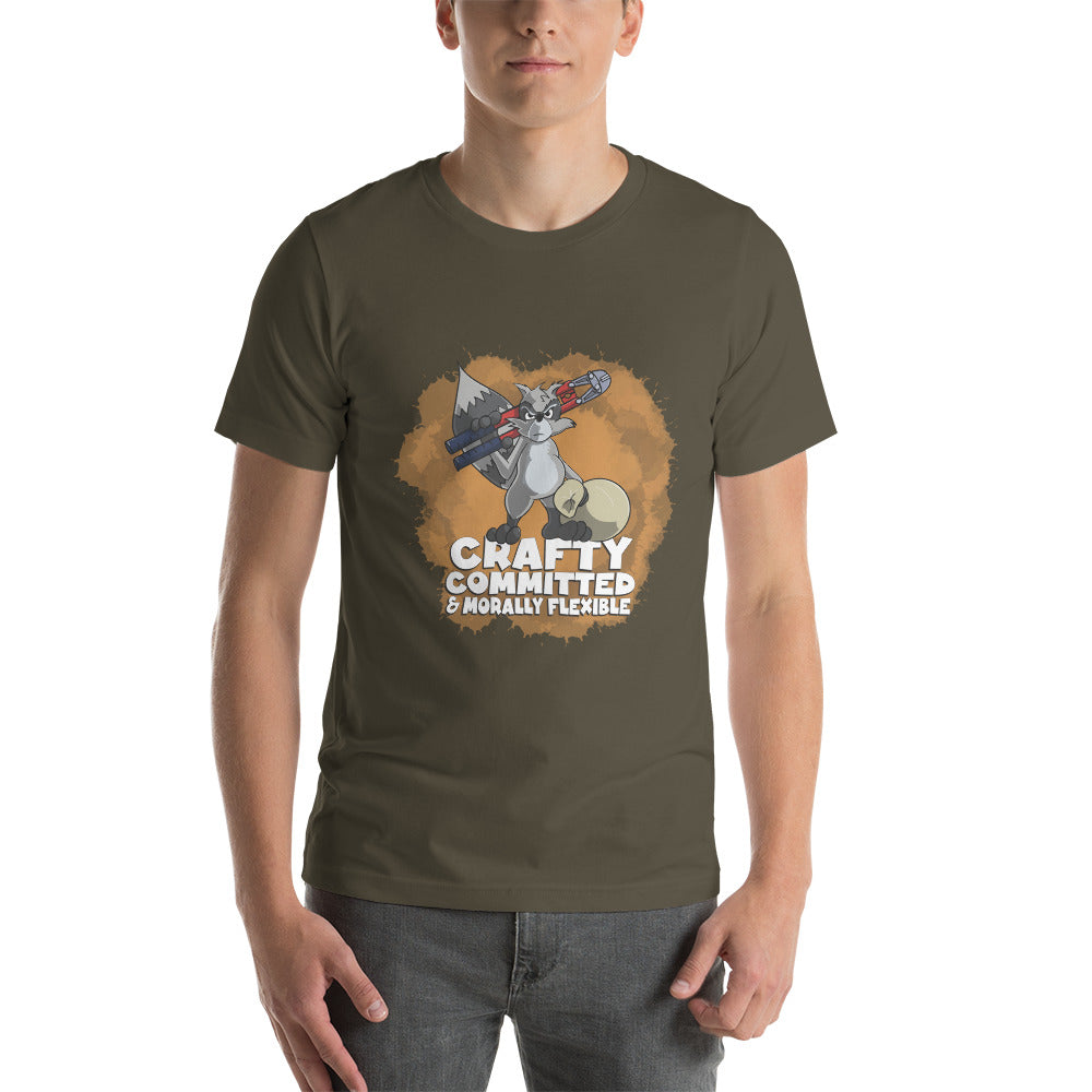 Raccoon with a Set of Bolt Cutters Unisex t-shirt Danger Bear Industries Army S