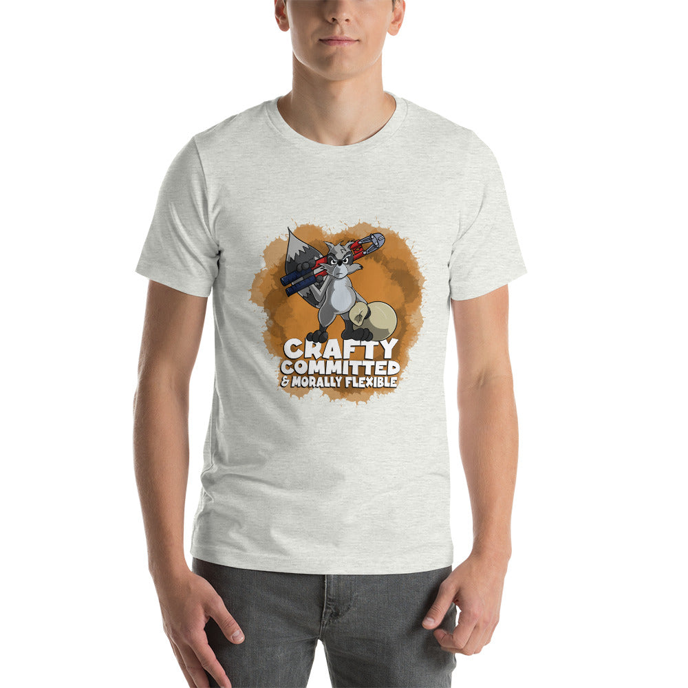 Raccoon with a Set of Bolt Cutters Unisex t-shirt Danger Bear Industries Ash S