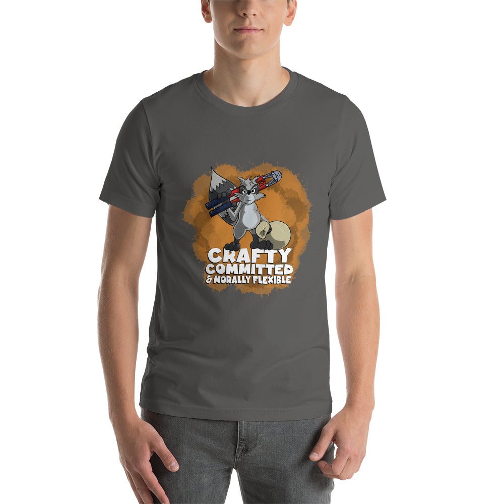 Raccoon with a Set of Bolt Cutters Unisex t-shirt Danger Bear Industries Asphalt S