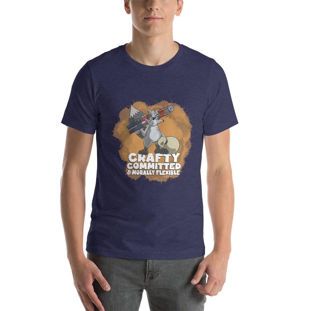 Raccoon with a Set of Bolt Cutters Unisex t-shirt Danger Bear Industries Heather Midnight Navy XS