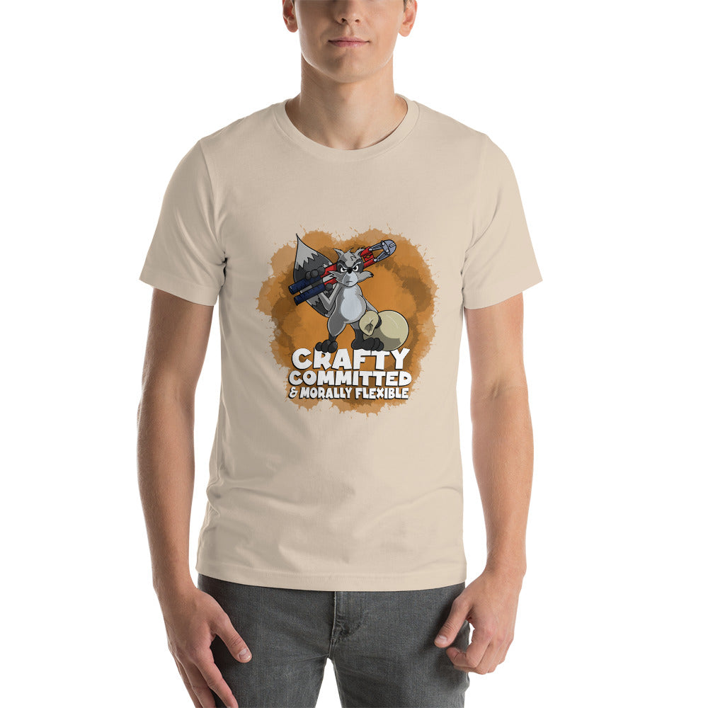 Raccoon with a Set of Bolt Cutters Unisex t-shirt Danger Bear Industries Soft Cream XS