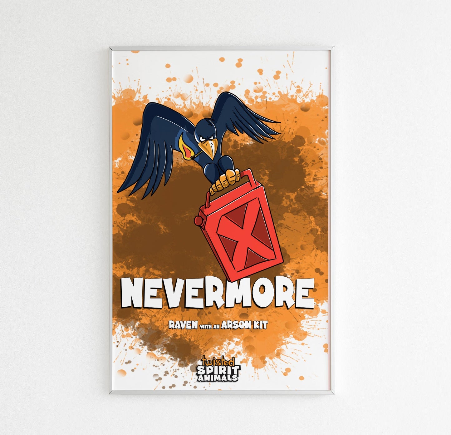 Raven with an Arson Kit 11x17 Print DangerBearIndustries