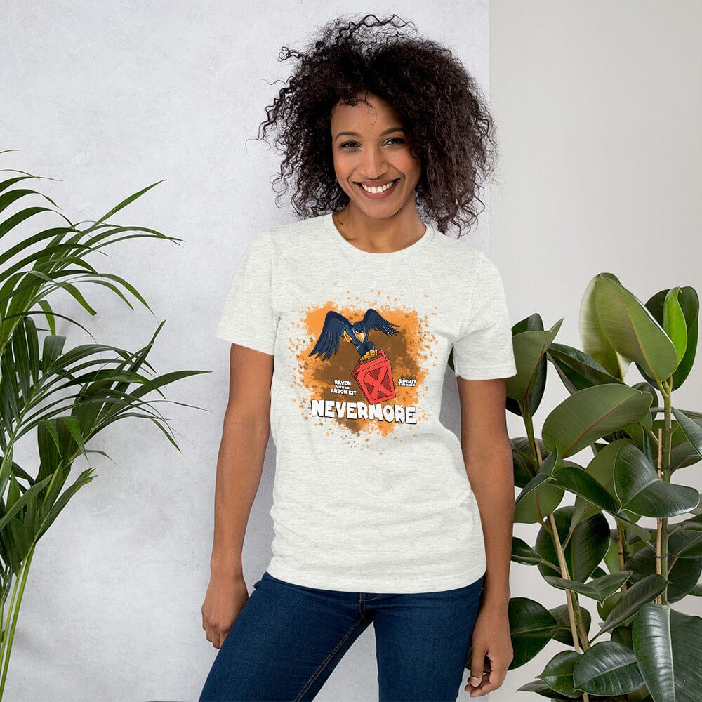 Raven with an Arson Kit Short-Sleeve Unisex T-Shirt Danger Bear Industries Ash S