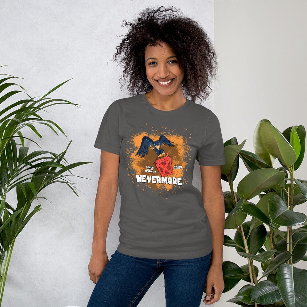 Raven with an Arson Kit Short-Sleeve Unisex T-Shirt Danger Bear Industries Asphalt S
