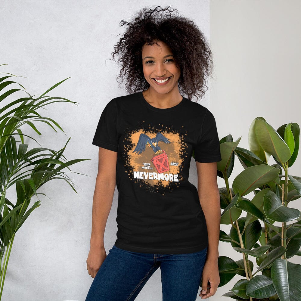 Raven with an Arson Kit Short-Sleeve Unisex T-Shirt Danger Bear Industries Black XS