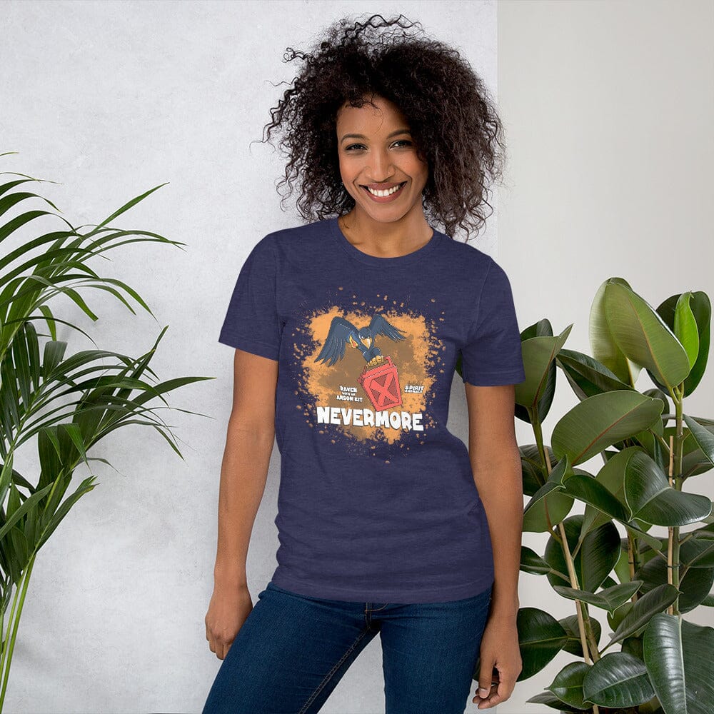 Raven with an Arson Kit Short-Sleeve Unisex T-Shirt Danger Bear Industries Heather Midnight Navy XS