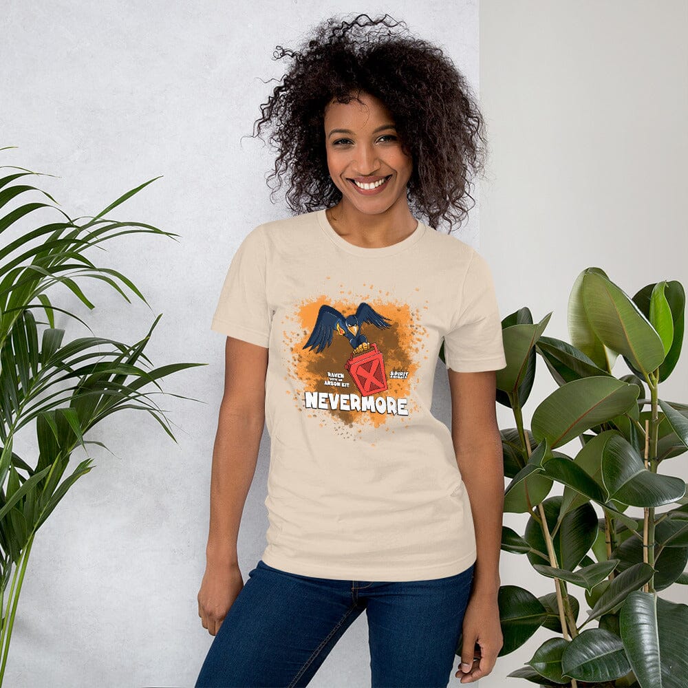 Raven with an Arson Kit Short-Sleeve Unisex T-Shirt Danger Bear Industries Soft Cream XS