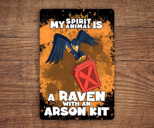 Raven with an Arson Kit sticker pack DangerBearIndustries