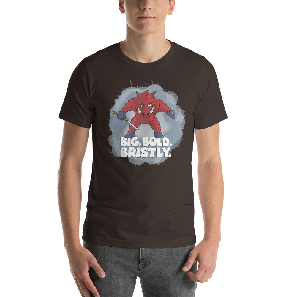 Razorback with a Straight Razor Unisex t-shirt Danger Bear Industries Brown S
